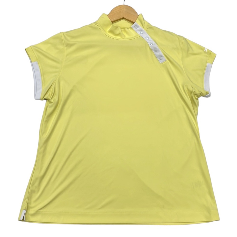 Slazenger Yellow Golf Performance Snap Detail Short Sleeve Top Size XL - Picture 1 of 9